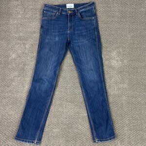 DU/ER Women's Performance Denim Girlfriend Jeans 26 x 30 Fit 28 x 28.5 Blue